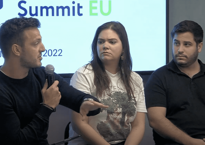 Nic speaking at conference